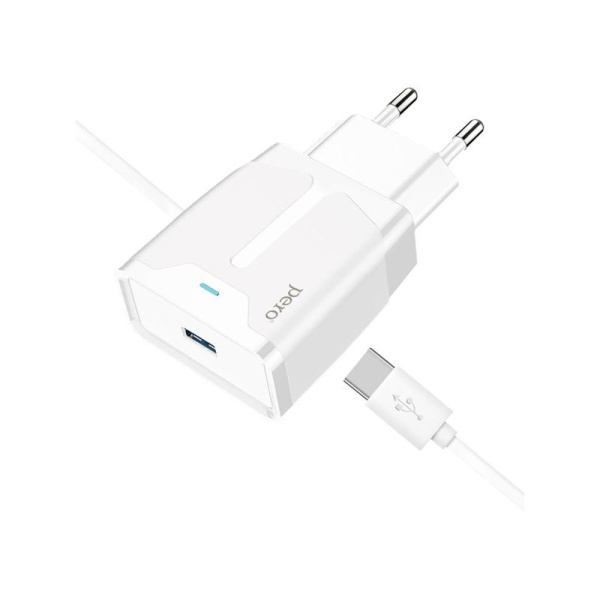 Зарядное устройство Pero TC04 USB - USB Type-C 10.5 Вт (4603768350361)