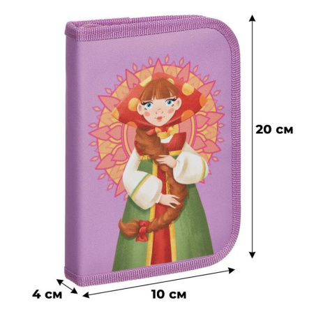 Пенал односекционный Комус Три богатыря Любава