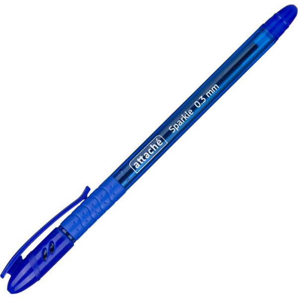 Ручка шариковая неавтоматическая Attache Sparkle синяя (толщина линии  0.3 мм)