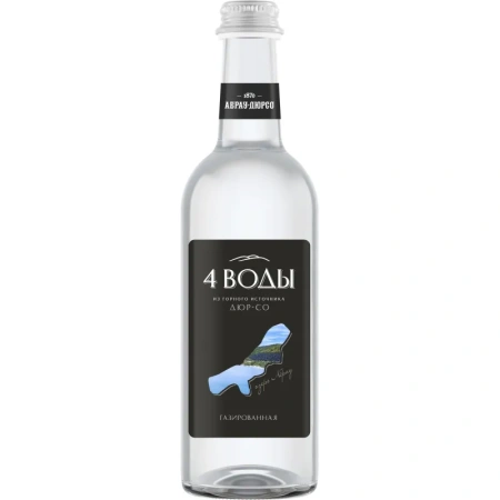 Вода питьевая 4 Воды газированная 0.375 л