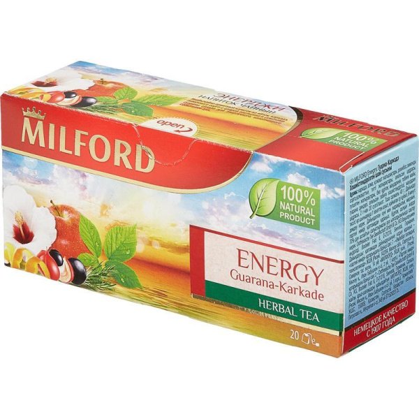 Чай Milford Energy травяной 20 пакетиков