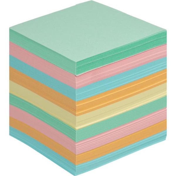 Блок для записей Attache Economy 90x90x90 мм разноцветный (плотность 65 г/кв.м)