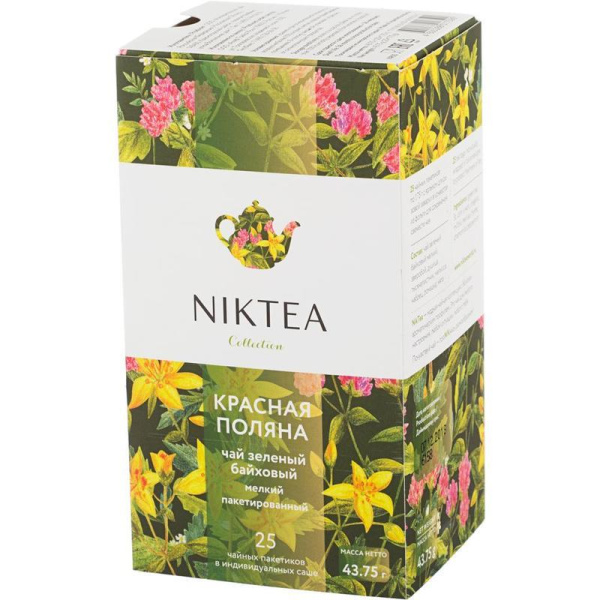 Чай Niktea Красная Поляна зеленый 25 пакетиков