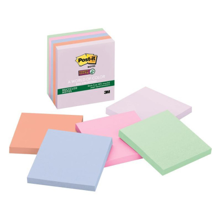 Стикеры Post-it 76x76 мм 5 цветов неоновые 5 блоков по 90 листов