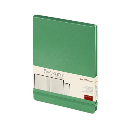 Блокнот Bruno Visconti Megapolis Reporter А5 100 листов зеленый в клетку на сшивке (144x212 мм)