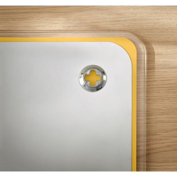 Доска стеклянная 60х80 см магнитно-маркерная Leitz Cosy желтая