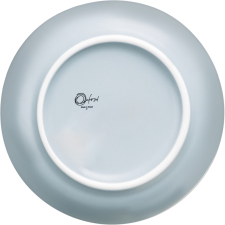 Тарелка суповая Oxford FLAT Shape PACIFICO керамика 20.5 см  мятно-голубая, синяя