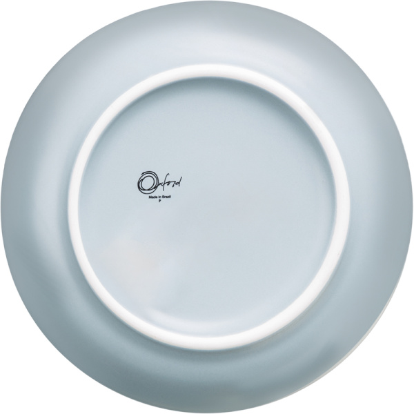 Тарелка суповая Oxford FLAT Shape PACIFICO керамика 20.5 см  мятно-голубая, синяя