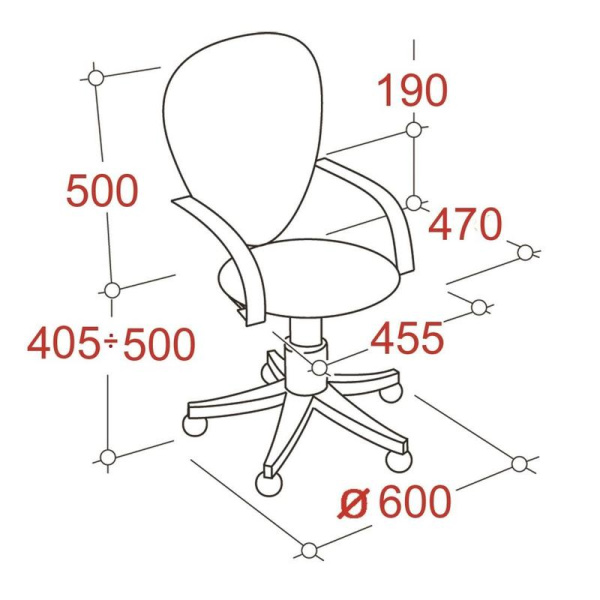 Кресло офисное Easy Chair 304 LT серое/черное (сетка/ткань, пластик)