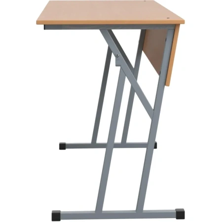 Стол ученический двухместный Комус (бук/серый, рост 7)