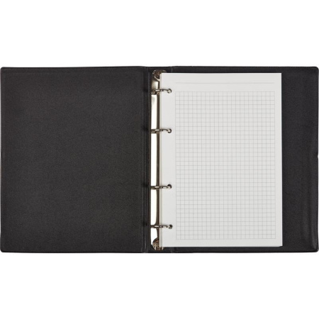Бизнес-тетрадь Attache А5 160 листов черная в клетку на кольцах (165х215  мм) Бизнес-тетрадь Attache А5 160 листов черная в клетку на кольцах (165х215  мм)