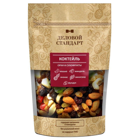 Коктейль Деловой Стандарт смесь орехов и сухофруктов 200 г