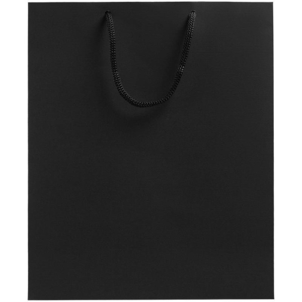 Пакет подарочный бумажный Wide (28x23x9.2 см, черный)