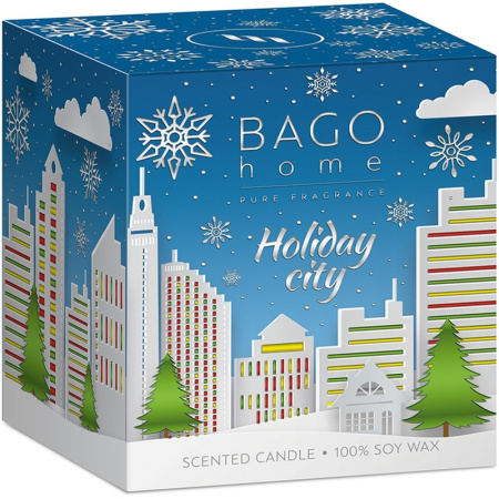 Свеча ароматическая Bago home Праздничный город 7.7x9 см