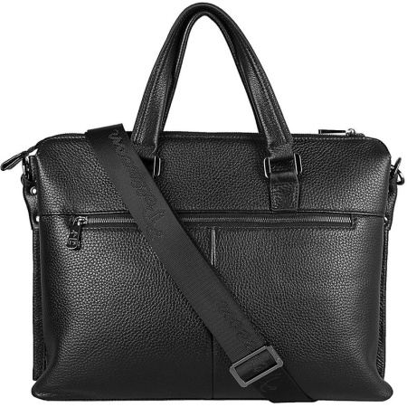 Портфель Pellecon черный из натуральной кожи (102-21549-1)
