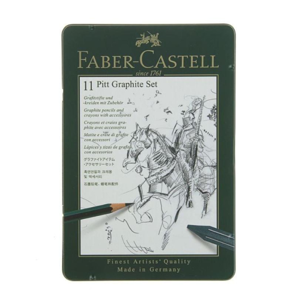 Набор карандашей чернографитных Faber-Castell Pitt Graphite 11 штук