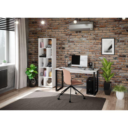 Стол компьютерный Сокол КСТ-19 (белый/черный, 1350х730х740 мм)