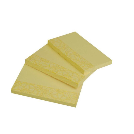 Стикеры Kores Мандала 125х75 мм желтые (1 блок, 100 листов)