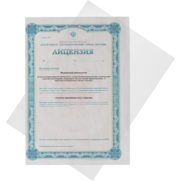 Обложки для переплета пластиковые А4 150мкм прозрачные гладкие (100 штук  в упаковке)