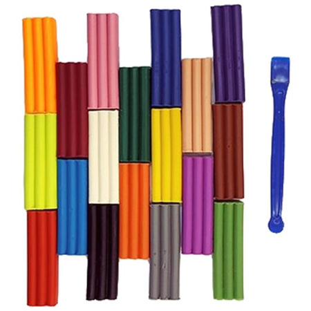 Пластилин восковой Аквапарк набор 18 цветов 270 г со стеком