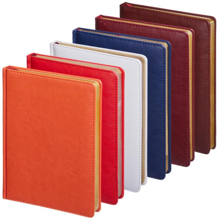 Ежедневник недатированный Attache Sidney Nebraska искусственная кожа А5  136 листов белый (золотистый обрез, 145x205 мм)