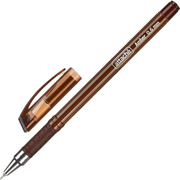 Ручка шариковая Attache Amber синяя (толщина линии 0.6 мм)