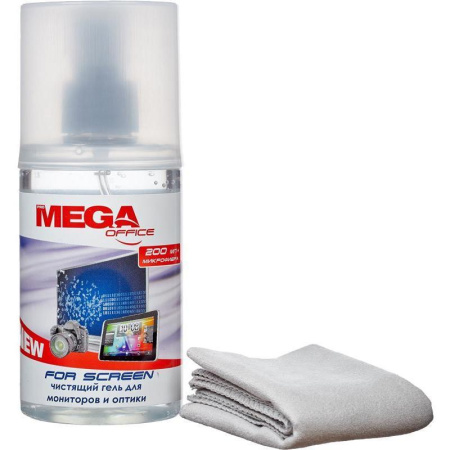 Гель ProMEGA Оffice For Screen для мониторов и оптики, 200 мл + салфетка