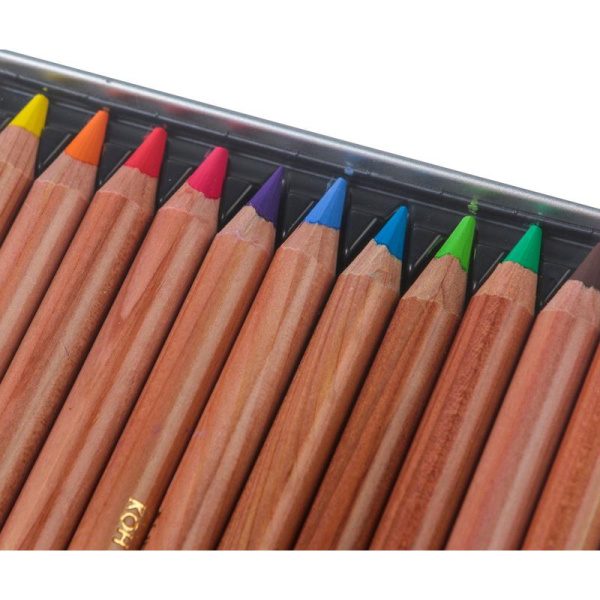 Карандаши цветные пастельные Koh-I-Noor Gioconda Soft 24 цвета  (металлическая коробка)