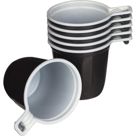 Чашка одноразовая пластиковая 200 мл коричневая/белая 50 штук в упаковке Комус