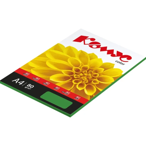 Бумага цветная для печати Комус Color изумруд интенсив (А4, 80 г/кв.м, 50 листов) Бумага цветная для печати Комус Color изумруд интенсив (А4, 80 г/кв.м, 50 листов)