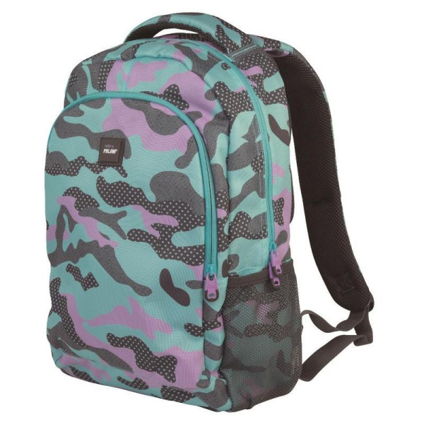 Рюкзак школьный Milan Turquoise Camouflage бирюзовый
