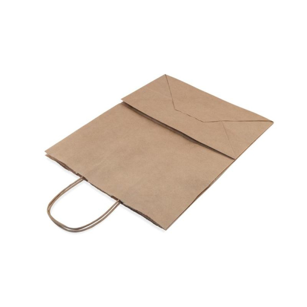 Крафт пакет бумажный коричневый с кручеными ручками 26х35х15 см (200   штук в упаковке)