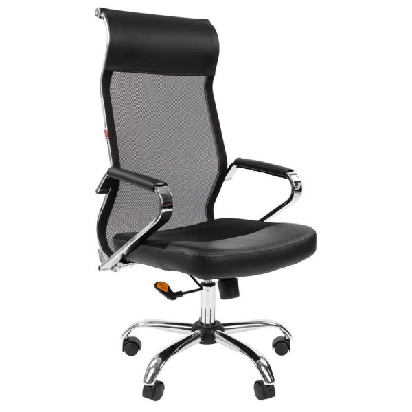 Кресло для руководителя Easy Chair 642 TPU черное (искусственная кожа/сетка/ткань, металл)