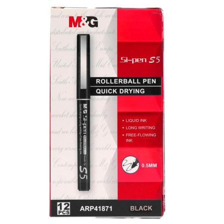 Роллер M&G S5 черный (толщина линии 0.4 мм)