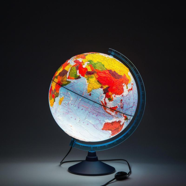 Глобус Globen физико-политический интерактивный с подсветкой рельефный (320 мм)