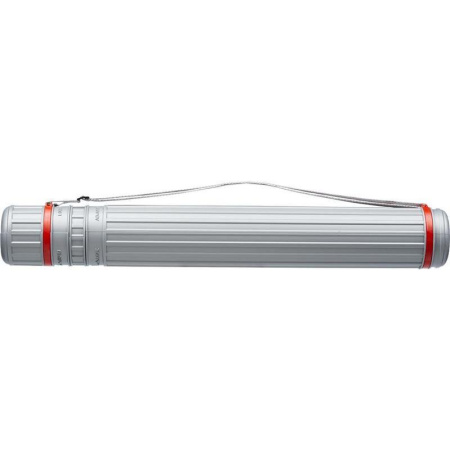 Тубус №1 School на ремне (длина 64-108 см, диаметр 8 см, серый)