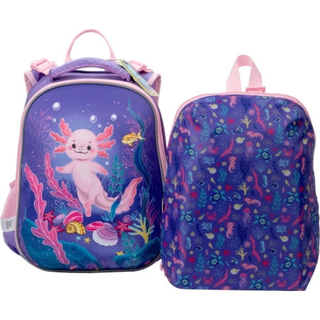 Ранец Комус Класс Аксолотль фиолетовый с двумя отделениями (с  наполнителем)