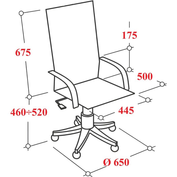 Кресло для руководителя Easy Chair 673 TPU черное (экокожа, пластик)
