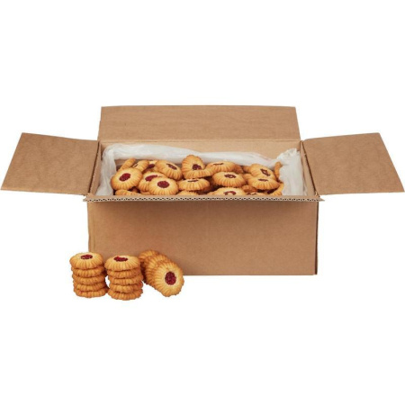 Печенье сдобное Курабье с вишневым джемом 4кг Печенье сдобное Курабье с вишневым джемом 4кг