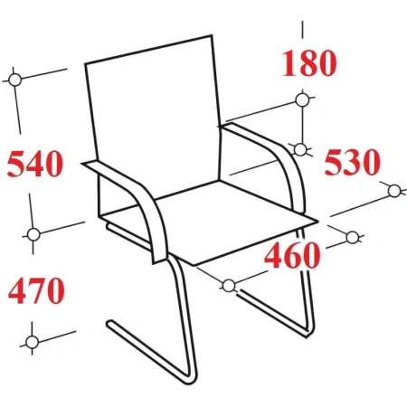Конференц-кресло Everprof Visit черное/хром (сетка/ткань, металл  хромированный)