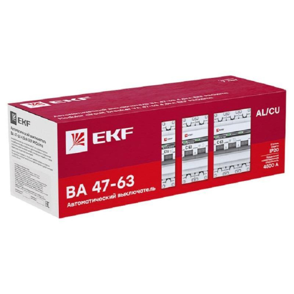 Выключатель автоматический EKF 2П 40А С 4500А (mcb4763-2-40C-pro)