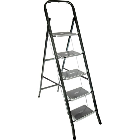 Стремянка стальная Zalger Jet Black 5 ступеней (9920-5)