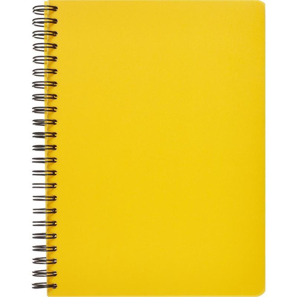 Бизнес-тетрадь Attache Bright colours A5 96 листов желтая в клетку на спирали (207x260 мм)