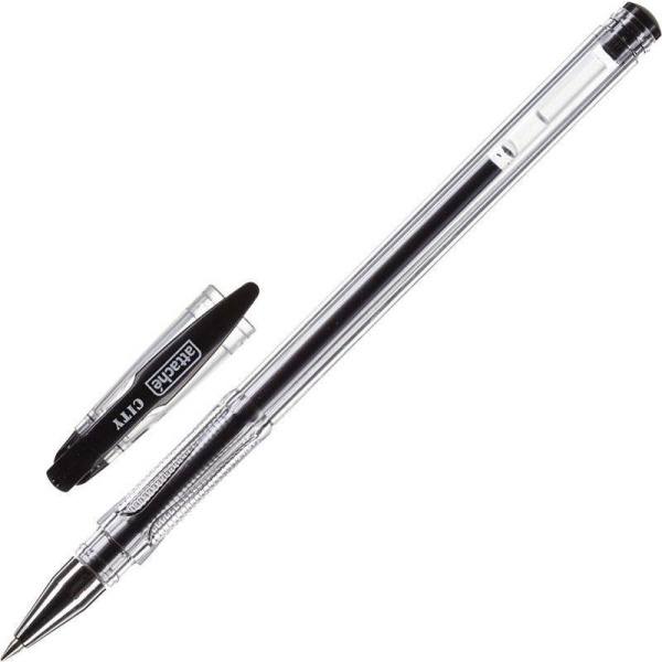 Ручка гелевая Attache City черная (толщина линии 0,5 мм)
