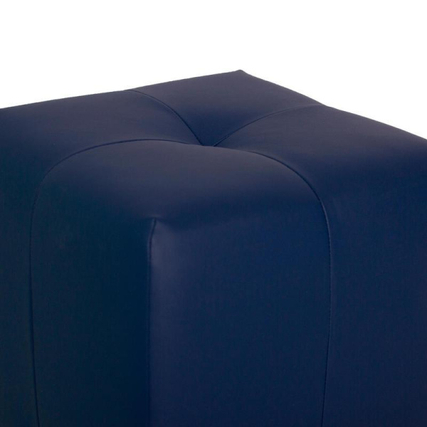 Пуф Николь синий матовый (искусственная кожа)