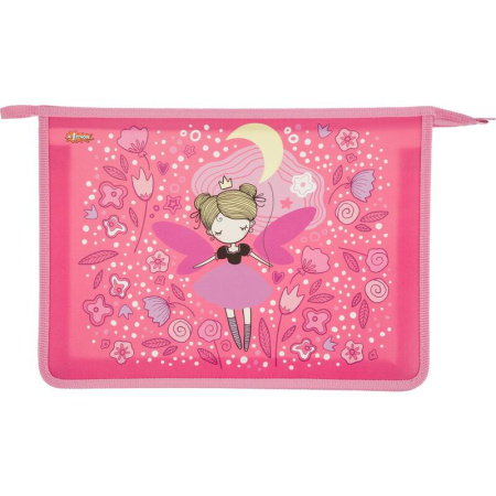 Папка для тетрадей № 1School Фея А4 на молнии