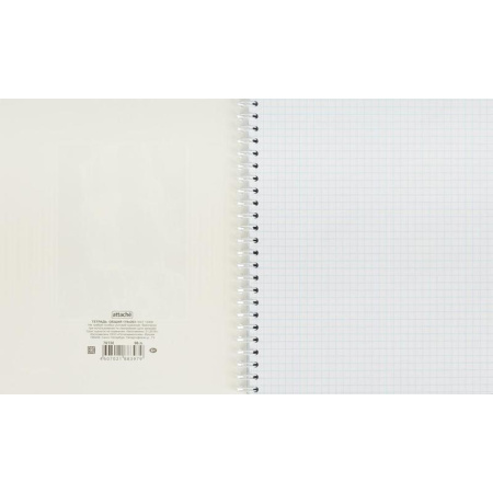 Тетрадь общая Attache (А5, 96 листов, клетка, на металлическом гребне)