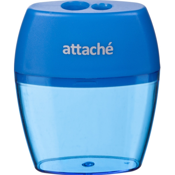 Точилка Attache, 2 отверстие, с контейнером, в ассорт
