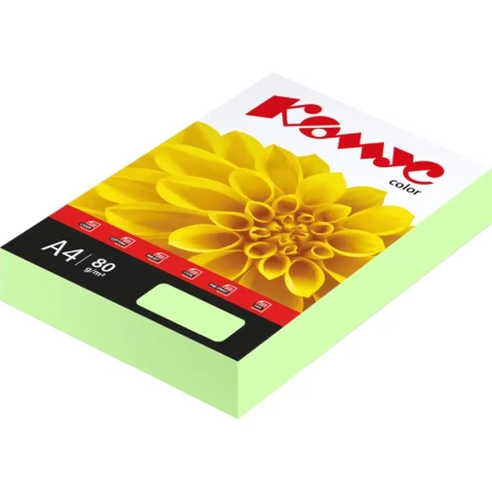 Бумага цветная для печати Комус Color зеленая пастель