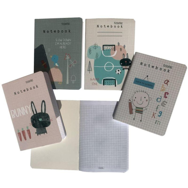 Тетрадь общая Kroyter Art А5 48 листов в клетку на скрепке (обложка в  ассортименте)